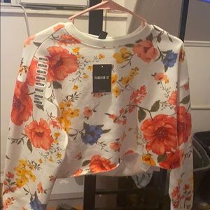Forever 21 flower printed shirt
